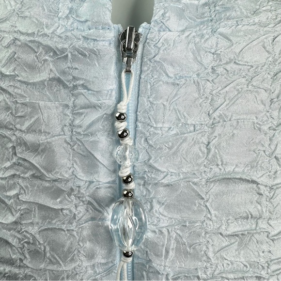 Diamond Tea XL Crinkle Satin Long Zip Robe NWT - Picture 8 of 16